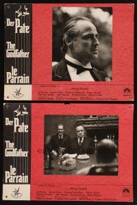 1e367 GODFATHER 2 Swiss LCs '72 close up of Marlon Brando & w/Duvall, Francis Ford Coppola classic!