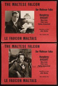 1e353 MALTESE FALCON 5 Swiss LCs '60s Humphrey Bogart, Peter Lorre, Mary Astor, Sydney Greenstreet