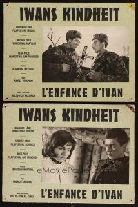 1e365 MY NAME IS IVAN 3 Swiss LCs '62 Andrei Tarkovsky's 1st feature film, Ivanovo detstvo!