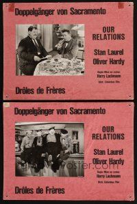 1e347 OUR RELATIONS 6 Swiss LCs R60s great images of Stan Laurel & Oliver Hardy!