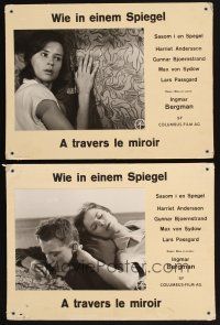 1e335 THROUGH A GLASS DARKLY 7 Swiss LCs '61 Ingmar Bergman, Harriet Andersson, Max Von Sydow