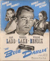 1e103 BLUE DAHLIA pressbook '46 Alan Ladd, sexy Veronica Lake, Doris Dowling, classic film noir!