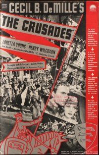 1e117 CRUSADES pressbook '35 Cecil B DeMille, Loretta Young, lots of cool advertising images!