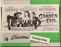 1e127 GARDEN OF EVIL pressbook '54 Gary Cooper, sexy Susan Hayward & Richard Widmark!
