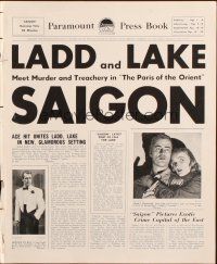1e183 SAIGON pressbook '48 great images of Alan Ladd & sexy Veronica Lake!