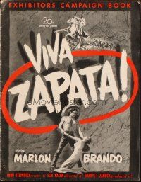 1e201 VIVA ZAPATA pressbook '52 Marlon Brando, Jean Peters, Anthony Quinn, John Steinbeck