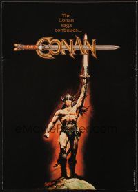1e213 CONAN THE BARBARIAN trade ad '82 art of Arnold Schwarzenegger + all the book covers!