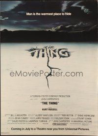 1e242 THING trade ad '82 John Carpenter, cool sci-fi horror art, the ultimate in alien terror!