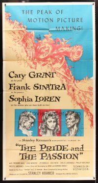 1f097 PRIDE & THE PASSION 3sh '57 art of Cary Grant, Frank Sinatra, sexy Sophia Loren!