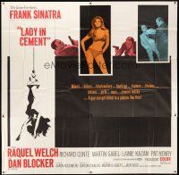1f249 LADY IN CEMENT 6sh '68 Frank Sinatra, sexy Raquel Welch in bikini, Dan Blocker!