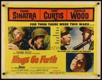 1f117 KINGS GO FORTH style A 1/2sh '58 Frank Sinatra & Tony Curtis in action, sexy Natalie Wood!