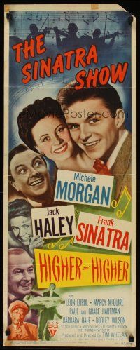 1f004 HIGHER & HIGHER insert '43 super young Frank Sinatra, Michele Morgan, Jack Haley