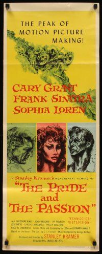 1f099 PRIDE & THE PASSION insert '57 art of Cary Grant, Frank Sinatra & sexy Sophia Loren!