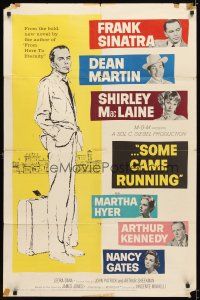 1f122 SOME CAME RUNNING 1sh '59 full-length art of Frank Sinatra w/Dean Martin, Shirley MacLaine
