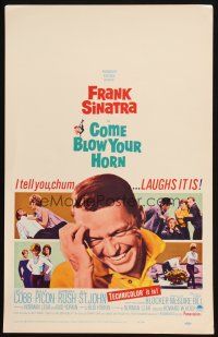 1f183 COME BLOW YOUR HORN WC '63 close up of laughing Frank Sinatra, from Neil Simon's play!