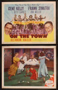 1f034 ON THE TOWN 8 LCs '49 Gene Kelly, Frank Sinatra, sexy Ann Miller's legs, Betty Garrett!