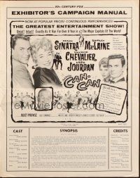 1f146 CAN-CAN pressbook '60 Frank Sinatra, Shirley MacLaine, Maurice Chevalier & Louis Jourdan!