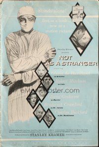 1f066 NOT AS A STRANGER pressbook '55 doctor Robert Mitchum, Olivia De Havilland, Frank Sinatra