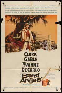 1g066 BAND OF ANGELS 1sh '57 Clark Gable buys beautiful slave mistress Yvonne De Carlo!