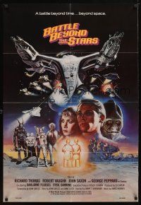 1g068 BATTLE BEYOND THE STARS 1sh '80 Richard Thomas, Robert Vaughn, Gary Meyer sci-fi art!