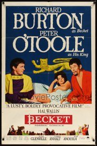 1g076 BECKET style B 1sh '64 Richard Burton in the title role, Peter O'Toole, John Gielgud!