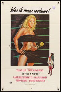 1g084 BETTER A WIDOW 1sh '69 sexy Virna Lisi goes from blushing bride to merry widow overnight!
