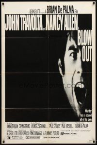 1g109 BLOW OUT 1sh '81 John Travolta, Brian De Palma, murder has a sound all of its own