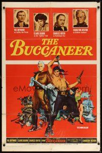 1g131 BUCCANEER 1sh R65 Yul Brynner, Charlton Heston, directed by Anthony Quinn!