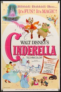 1g183 CINDERELLA 1sh R73 Walt Disney classic romantic musical fantasy cartoon!