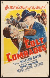 1g199 COLT COMRADES 1sh R40s cool art of William Boyd as Hopalong Cassidy catching bad guys!