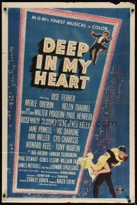 1g242 DEEP IN MY HEART 1sh '54 MGM's finest all-star musical, headshots of 13 top MGM stars!