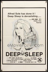 1g244 DEEP SLEEP 1sh '72 Alfred Sole directed, Ashton art of sexy woman!