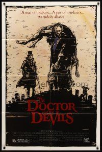 1g261 DOCTOR & THE DEVILS 1sh '85 Timothy Dalton, cool graverobber artwork!