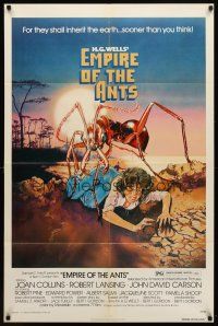 1g291 EMPIRE OF THE ANTS 1sh '77 H.G. Wells, great Drew Struzan art of monster attacking!