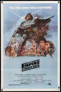 1g293 EMPIRE STRIKES BACK style B 1sh '80 George Lucas sci-fi classic, cool art by Tom Jung!