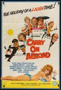 1g153 CARRY ON ABROAD English 1sh '72 Sidney James, Kenneth Williams, Joan Sims, English sex!