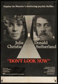 1g265 DON'T LOOK NOW English 1sh '73 Julie Christie, Donald Sutherland, directed by Nicolas Roeg!