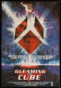 1g380 GLEAMING THE CUBE English 1sh '89 Christian Slater, Tony Hawk, wild different design!