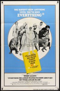 1g304 EVERYTHING YOU ALWAYS WANTED TO KNOW ABOUT SEX style B 1sh '72 Woody Allen directed, wacky!