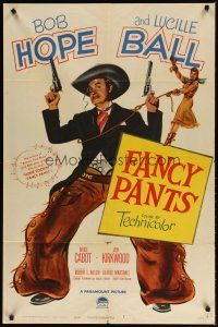 1g313 FANCY PANTS 1sh '50 Lucille Ball & wacky cowboy Bob Hope are driving the west wild!