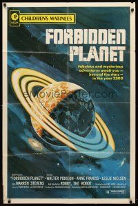 1g342 FORBIDDEN PLANET 1sh R72 mysterious adventures await you in the year 2200, different art!
