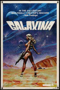 1g367 GALAXINA style A 1sh '80 great sci-fi art of sexy Dorothy Stratten by Robert Tanenbaum!