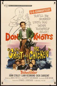 1g374 GHOST & MR. CHICKEN 1sh '66 wacky Don Knotts, you'll be scared til you laugh yourself silly