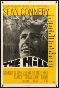 1g411 HILL 1sh '65 directed by Sidney Lumet, great close up of Sean Connery!