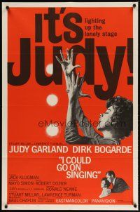 1g429 I COULD GO ON SINGING 1sh '63 Judy Garland lights up the lonely stage, Dirk Bogarde!