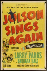 1g453 JOLSON SINGS AGAIN 1sh '49 Larry Parks as Al in the rest of The Jolson Story!