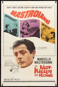 1g463 LADYKILLER OF ROME 1sh '65 L'Assassino, Marcello Mastroianni, today's most exciting star!