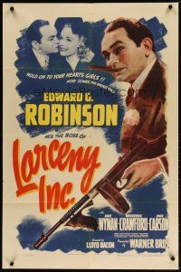 1g465 LARCENY INC. 1sh '42 Edward G. Robinson will steal the gold right out of your teeth!