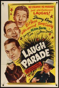 1g474 LAUGH PARADE 1sh '55 Bob Hope, Bing Crosby & Danny Kaye in a star-studded parade!