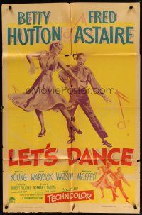 1g480 LET'S DANCE 1sh '50 great image of dancing Fred Astaire & Betty Hutton!